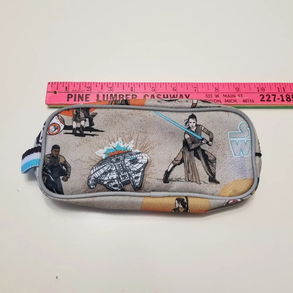 Pottery Barn Kids Star Wars Rey Pencil Case With Embroidered Blue R